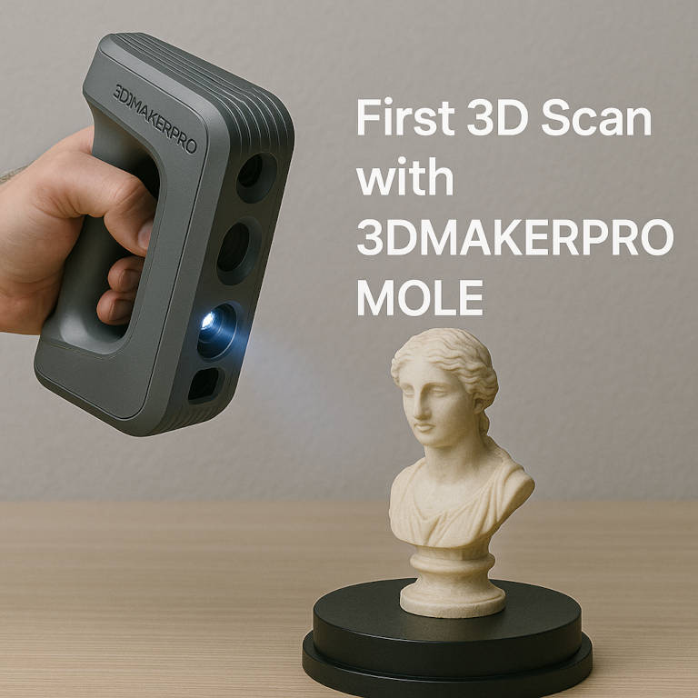 Step-by-Step Guide to Your First 3D Scan with 3DMakerpro Mole
